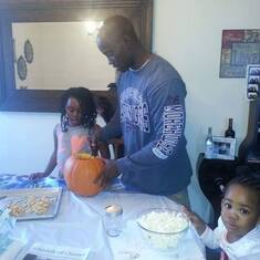 pumpkin carving at Aunties house