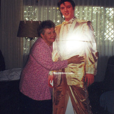 Mom with Elvis