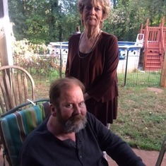 John and his mother Barbara in backyard, just kickin back!  Mom- Thanks for the great food!