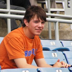 John enjoying his cousin's baseball game (2005)