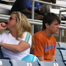 Kim & John at a baseball game