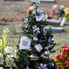 John's Christmas tree celebrating his first Christmas with Jesus