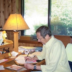 in his office at Foundation Place