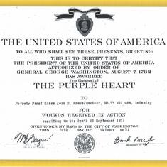 Purple Heart Document