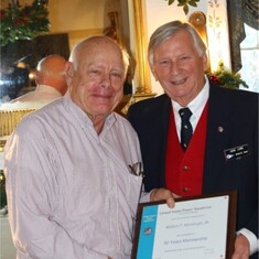 John giving Terry his USPS lifetime achievement award