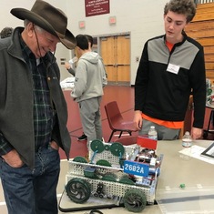 Grampy never missed one of John's Robotic competitions