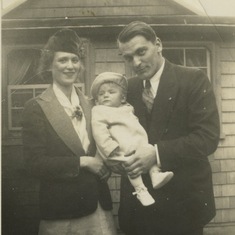 John with his parents 1937