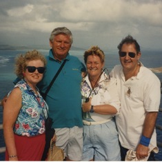 Betty, John, Edwina and Hank Marcus in Hawaii