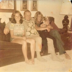 Dad, daughters Diane and Patty and son Jeffery, 1976? In Ontario Canada