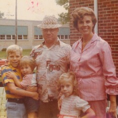 Dad, Marlene Jeffrey, Michelle and grandson Bryan in Canada 1981
