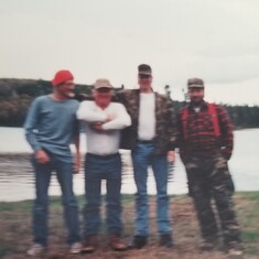 Russ, Dad, Jeff and John Jenkins - Moose Hunt - Quebec 1991