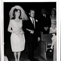 John walks sister Elizabeth down the aisle 1964