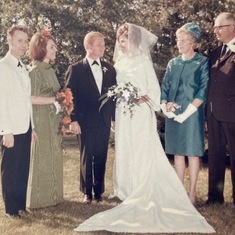 John Prosje and Marlene Hyslop "Marriage on 8-31-1968 at 4.00pm". Case United Church, Glanford Township.