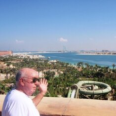 John shows us the Palm Island in Dubai