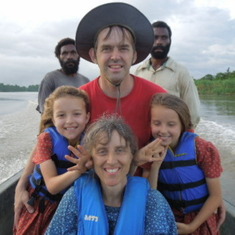 The Lello Family on a canoe ride