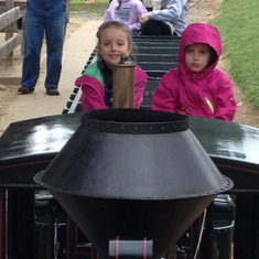 Riding the train @ the Folsom Zoo in Sacramento area.  Love those girls!