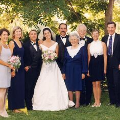 John & Addie at the wedding of their granddaughter, Sara, in 1998