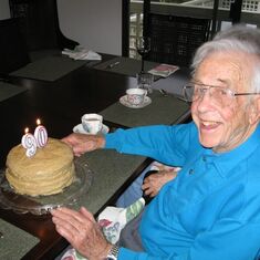 John celebrating his 90th birthday in 2007