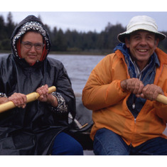 Rowing with Lilla Drowley on Lake Ozette 1970
