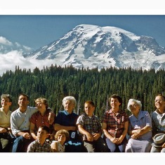 With cousin Ruth's Family at Mt. Rainier 1960