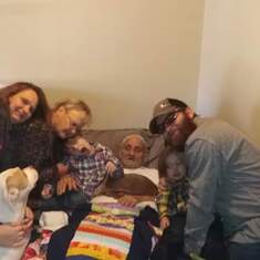 Me daddy,tyler,Brenda, moma,and his great grandkids