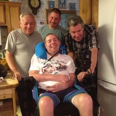 Good times at mom & dads house. John, Mark and Dad were the three musketeers…
