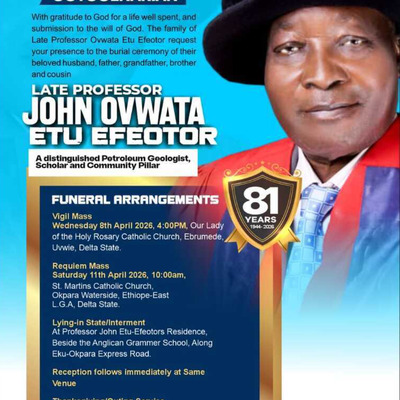 Professor JOHN OVWATA ETU-EFEOTOR