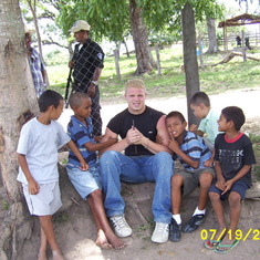 Honduras Mission Trip 2005 - The Kids loved his muscles :)