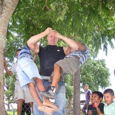 Honduras Mission Trip 2005 - The kids LOVED him!