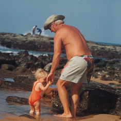 Oupa and lil' Kirsty go visit the rockpools.