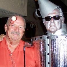 Halloween 2009- Jon's golf ball accident  and the tin man....Jim Zaffino