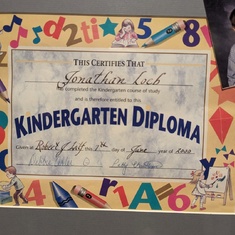 Kindergarten Diploma, Robert J Wilf Preschool, Kaiserman JCC - June 7, 2000
