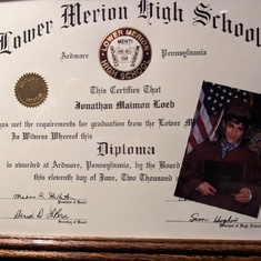 Lower Merion High School Diploma, June 11, 2013