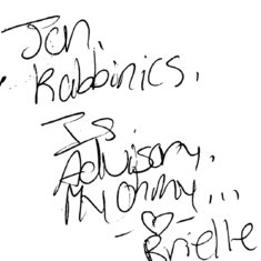Saligman Class of 2009 note to Jon from Brielle Gilbert