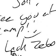 Saligman Class of 2009 note to Jon from Leah Zebovitz