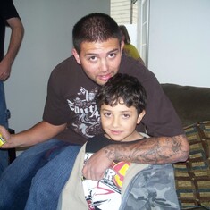 Daddy and Jacob at Jacobs bday