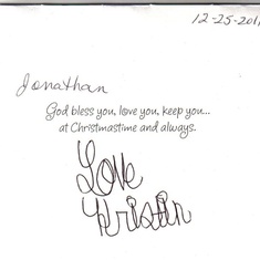 Jon';s Christmas Card From Kristin 2011