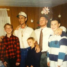 Left to right:
1. Joseph - Brother to Jonathan
2. Randy - Dad to Jonathan
3. Jonathan
4. James (J'Me) - Brother to Jonathan
5. Jason - Brother to Jonathan