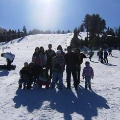 Family day in the snow .. " jc,liz,  arturo,clau,nikki, franco,tia monica,nataly ,leah,kami & eddy.