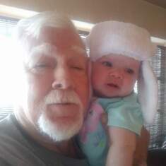 Daddy and the youngest grandaughter madison