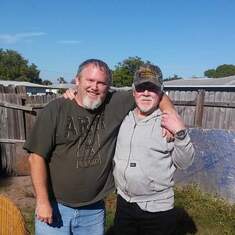 My cousin from Texas Ronnie Porter visiting daddy from Texas