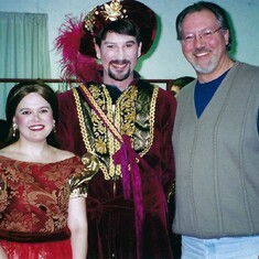 With wife Nancy and David Raim. Jonathon directed Kiss Me Kate at Iowa City Community Theatre in 2001.