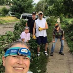 Derecho clean up August 2020. We have the BEST friends on the planet!