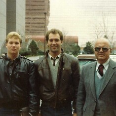 Jonathon with brother Joe and his dad, Ray. Detroit and Vikings 1984.