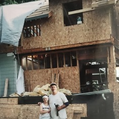 Summer of 2000 -- deep into the building of our 1000 square foot addition.