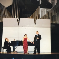 Nancy and Jonathon in recital at Cornell College, 2003.