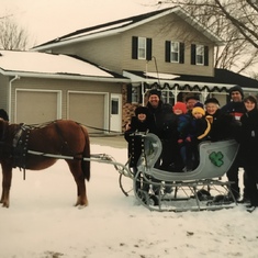 At the Thulls in Lucan, Minnesota, January 2000.
