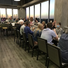 Family/Friends dinner at The Vue Rooftop at the Hilton Garden Inn, Iowa City August 22.