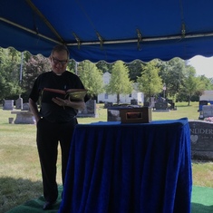 Fr. Witt at graveside service.