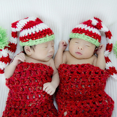 Twins' first Christmas - 2012